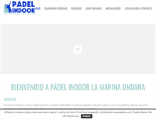 Tablet Screenshot of padelindoorondara.com